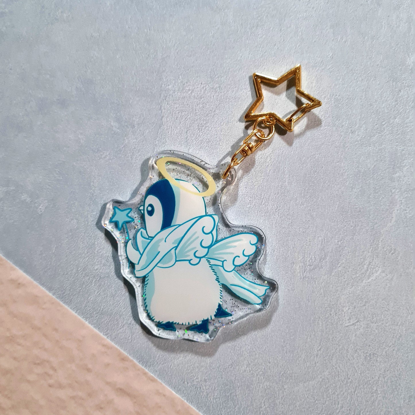 天使のペンギン アクリルキーホルダー