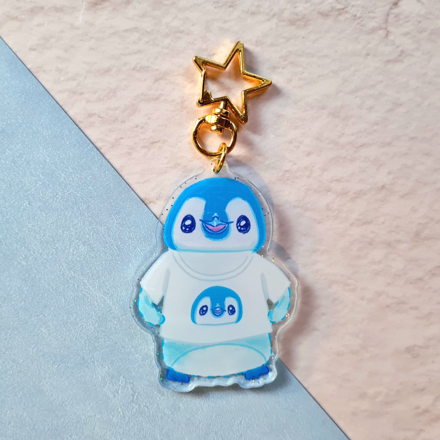 Pipin the Penguin Acrylic Keychain, faces, t-shirt etc