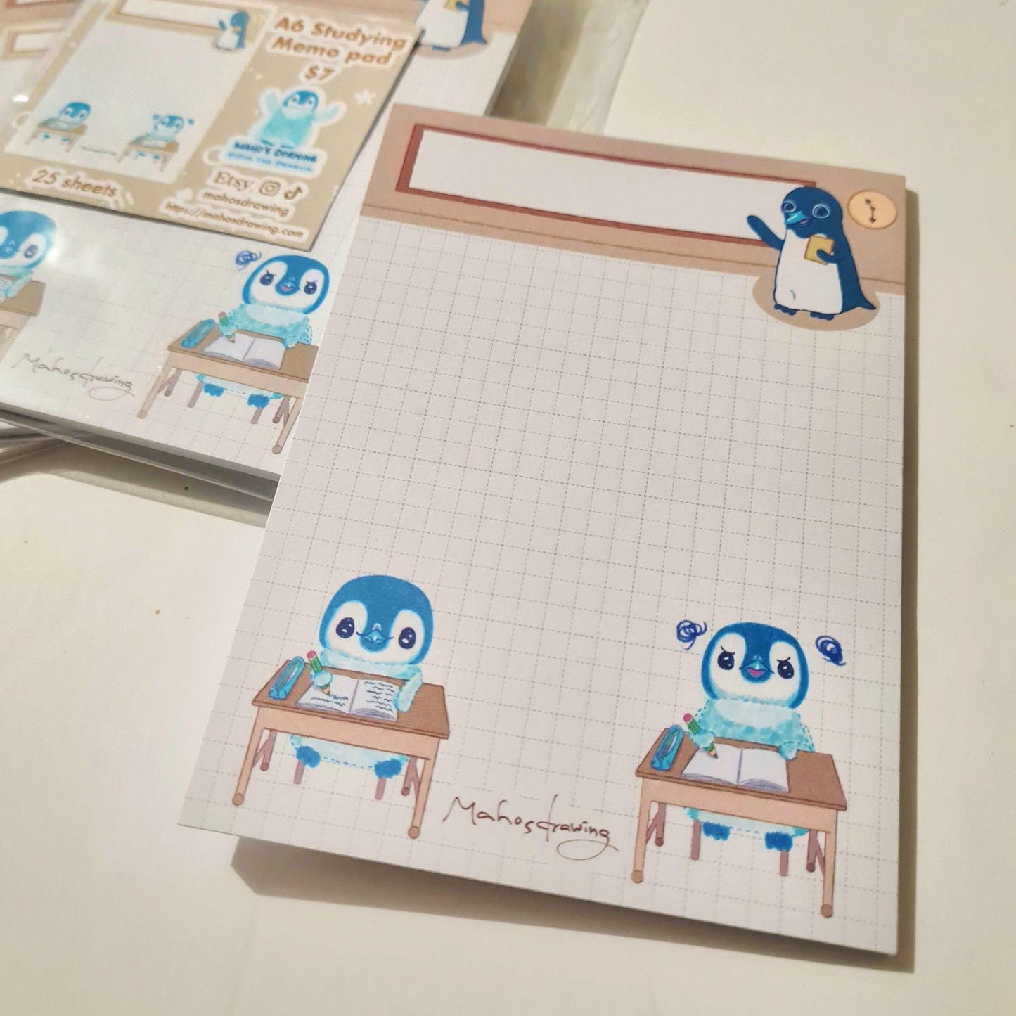 ペンギンのピピン メモパッド A6(4柄×各10枚)