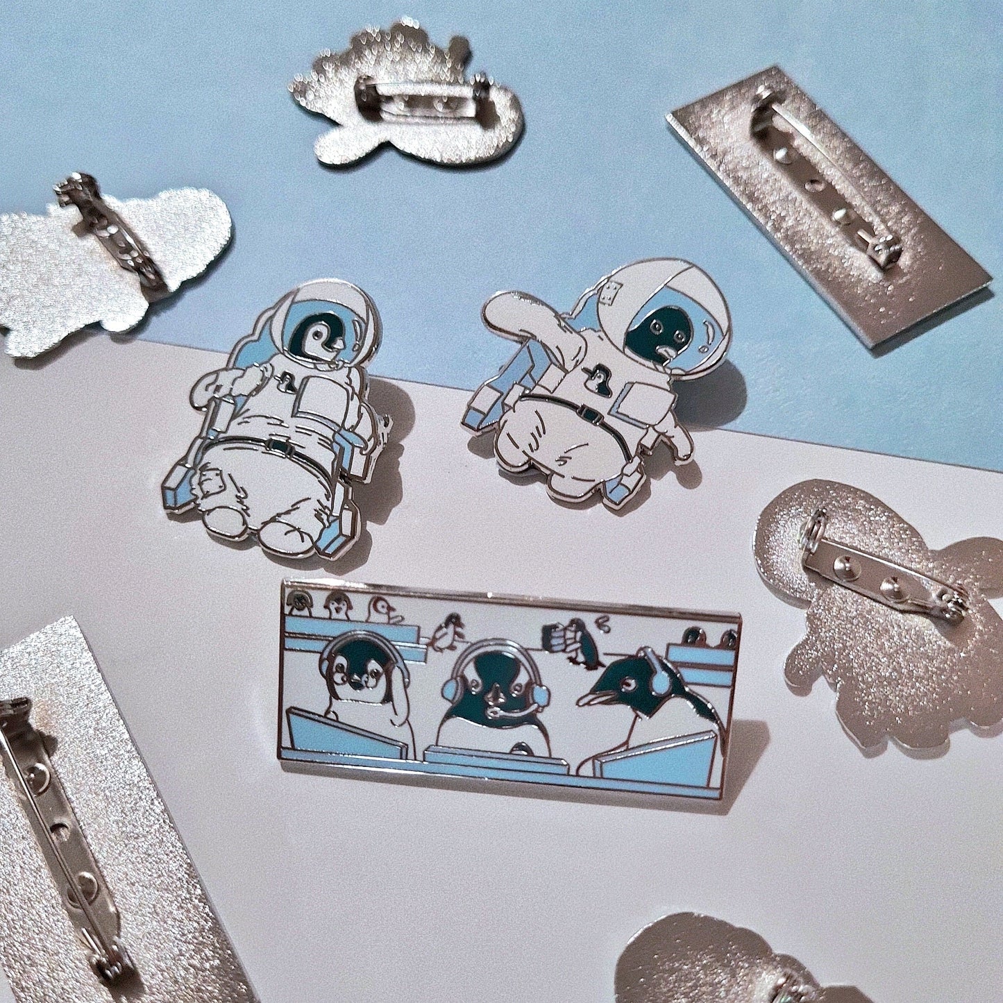 Astronaut Penguin & operators Enamel Pin