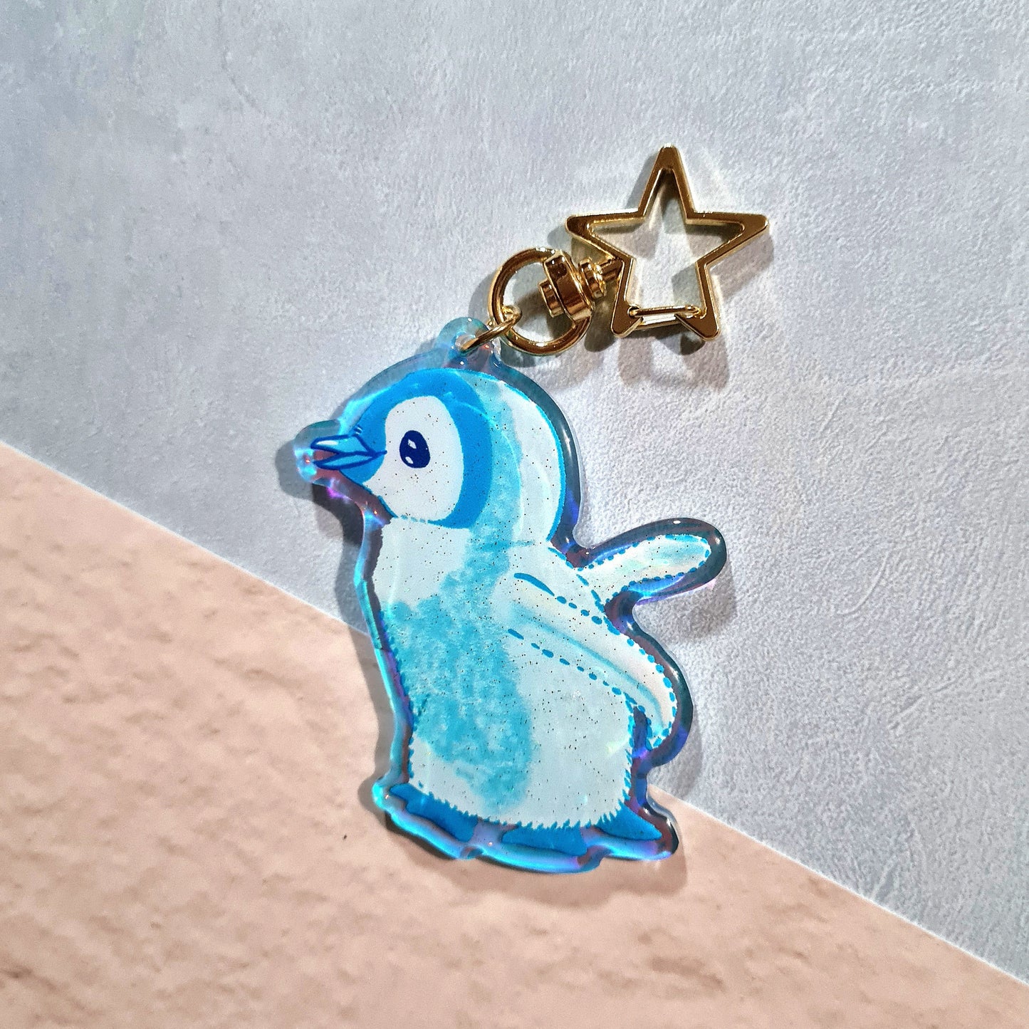 Running Pipin Acrylic Rainbow Keychain