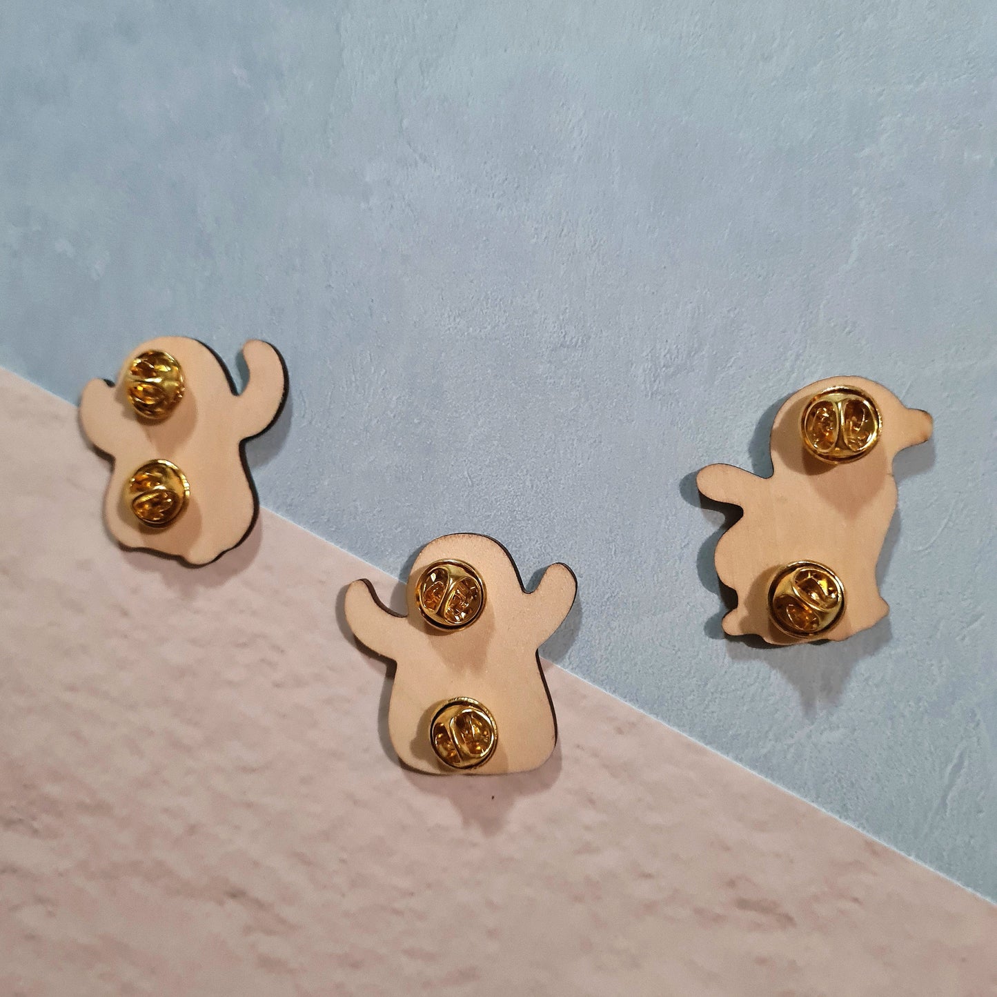 backside of Pipin the Penguin Wooden Pin