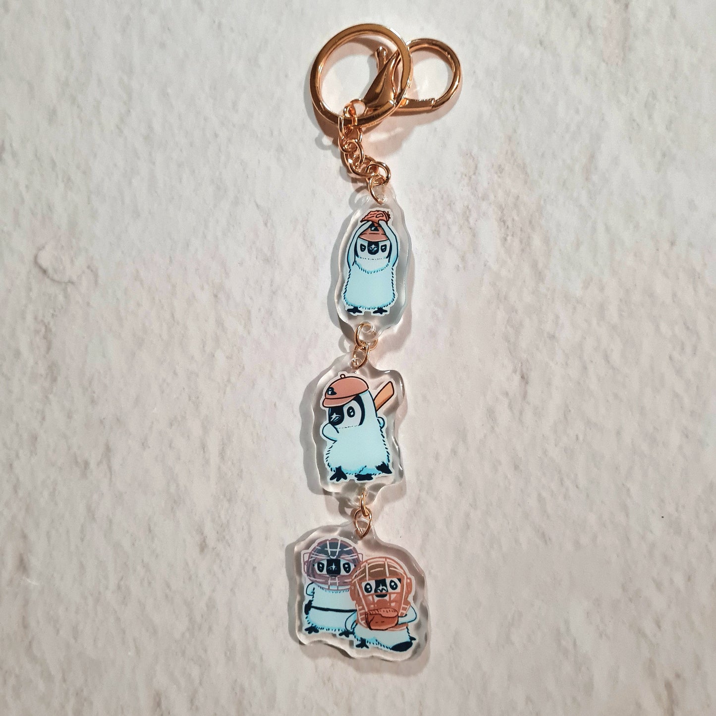 Baseball Pipin Connected Acrylic Keychain