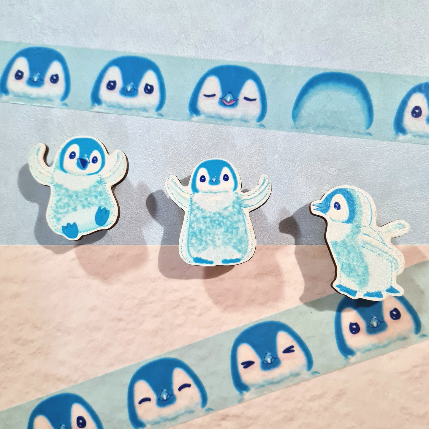 Pipin the Penguin Wooden Pin
