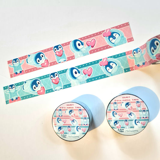 Cure heart Pipin the Penguin Washi tape