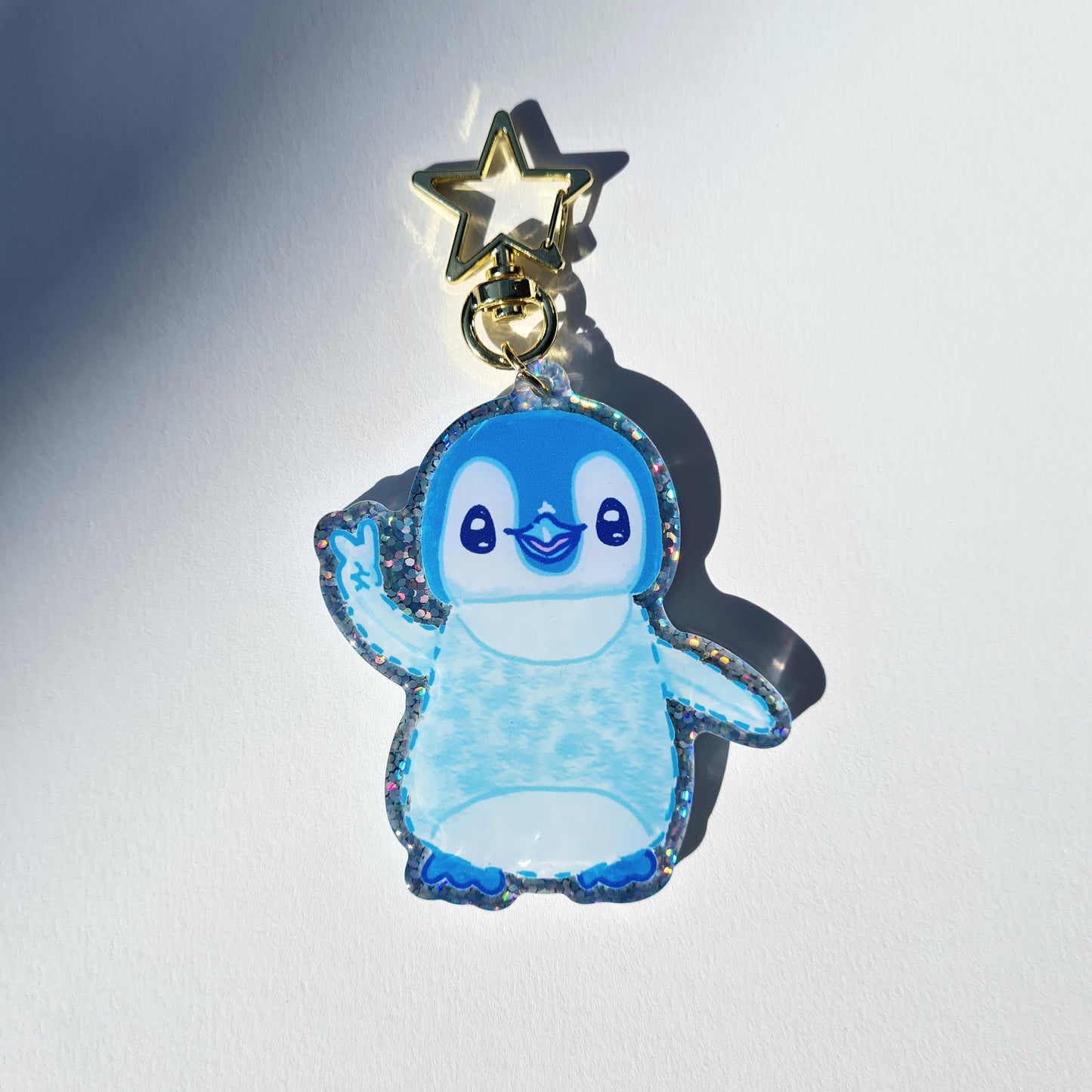 Cool Pipin the Penguin Holographic Acrylic Keychain