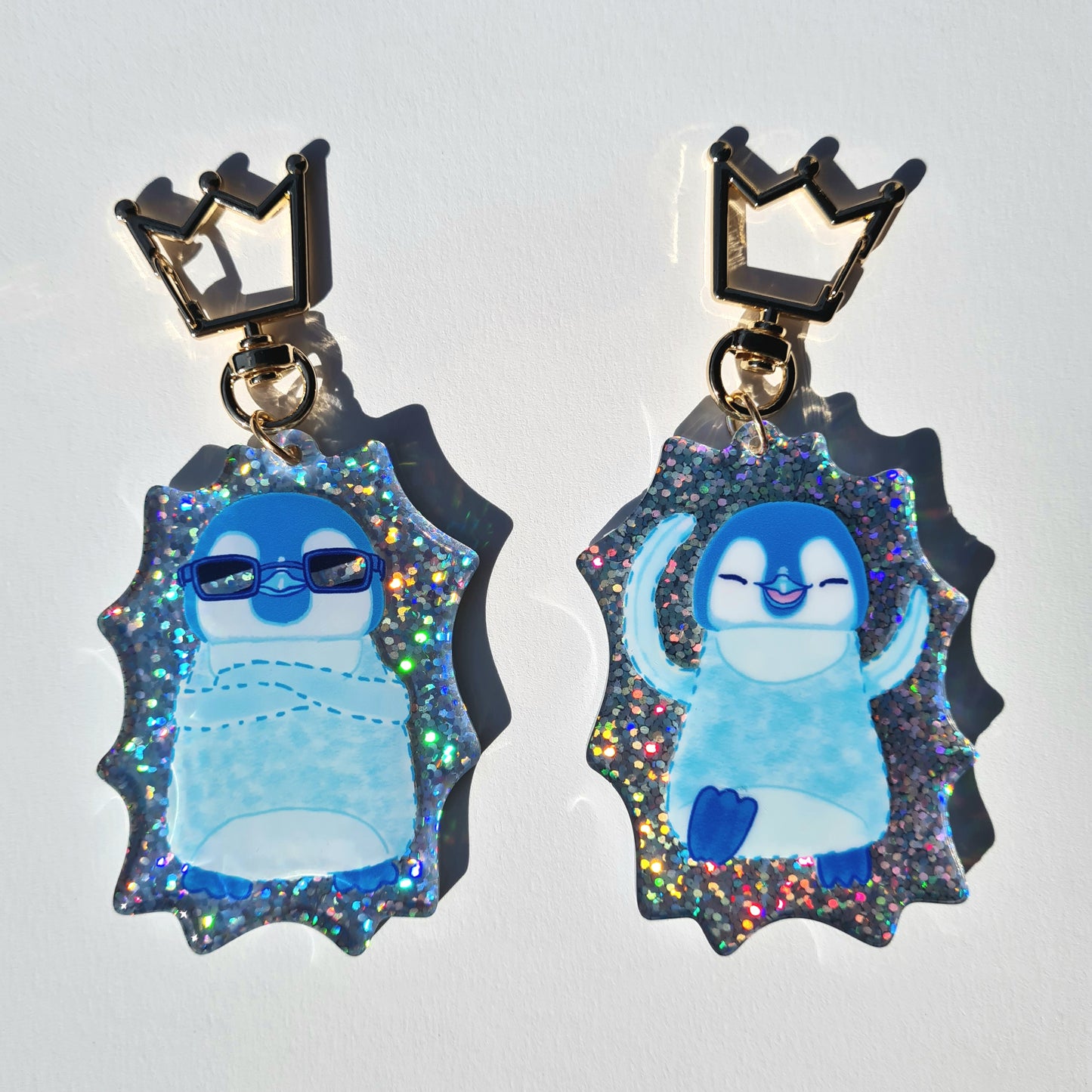 Cool Pipin the Penguin Holographic Acrylic Keychain