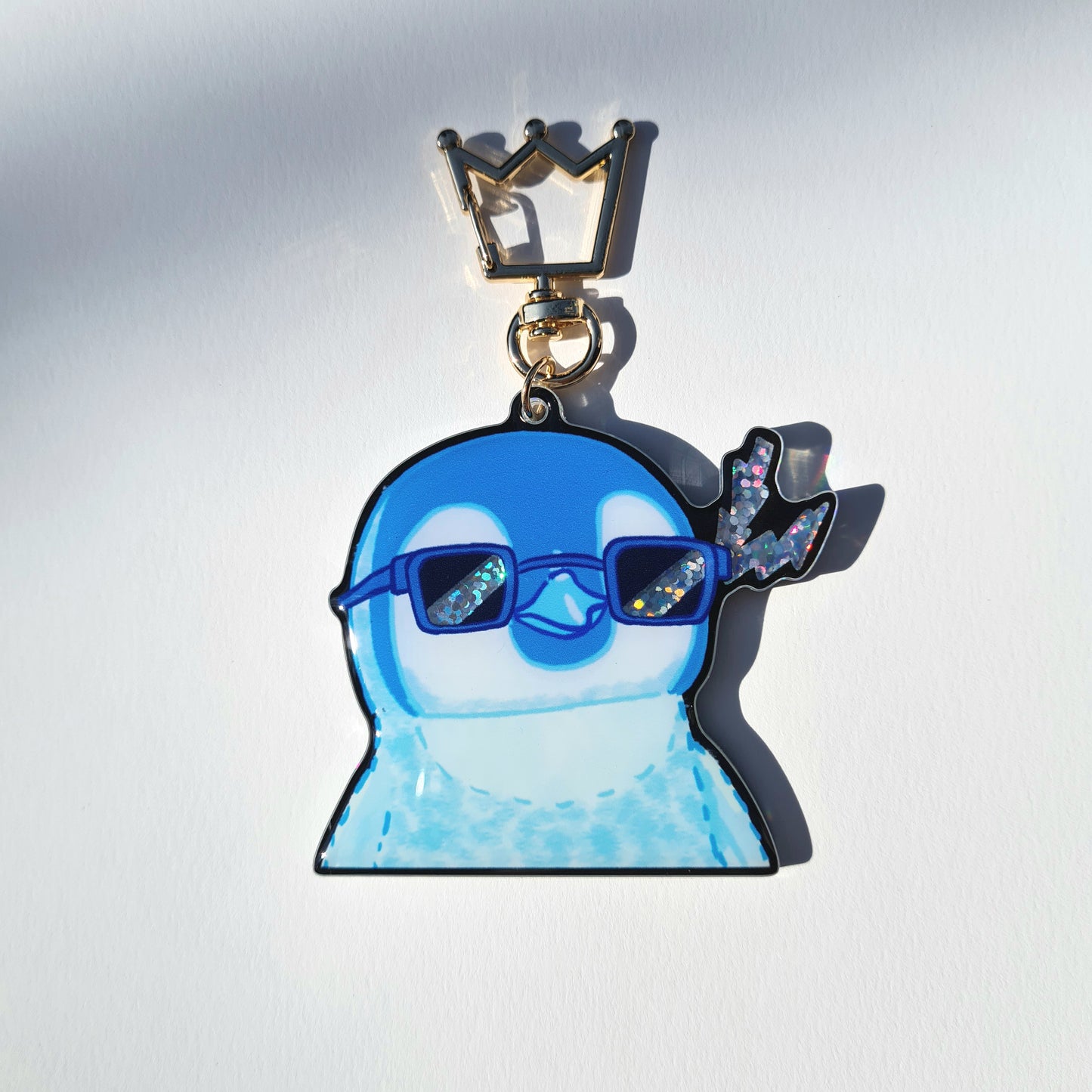 Cool Pipin the Penguin Holographic Acrylic Keychain