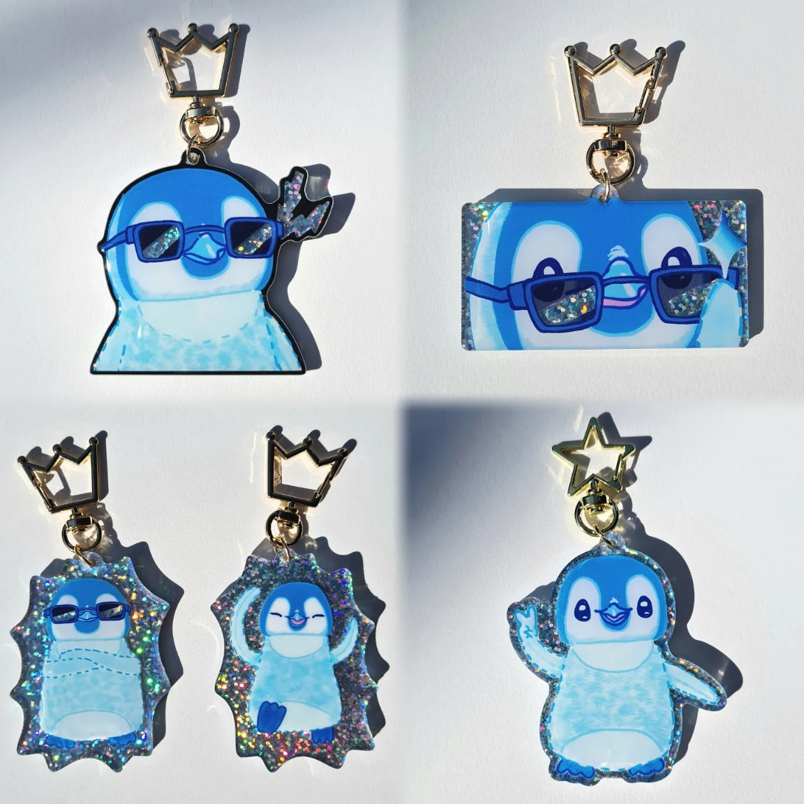 Cool Pipin the Penguin Holographic Acrylic Keychain