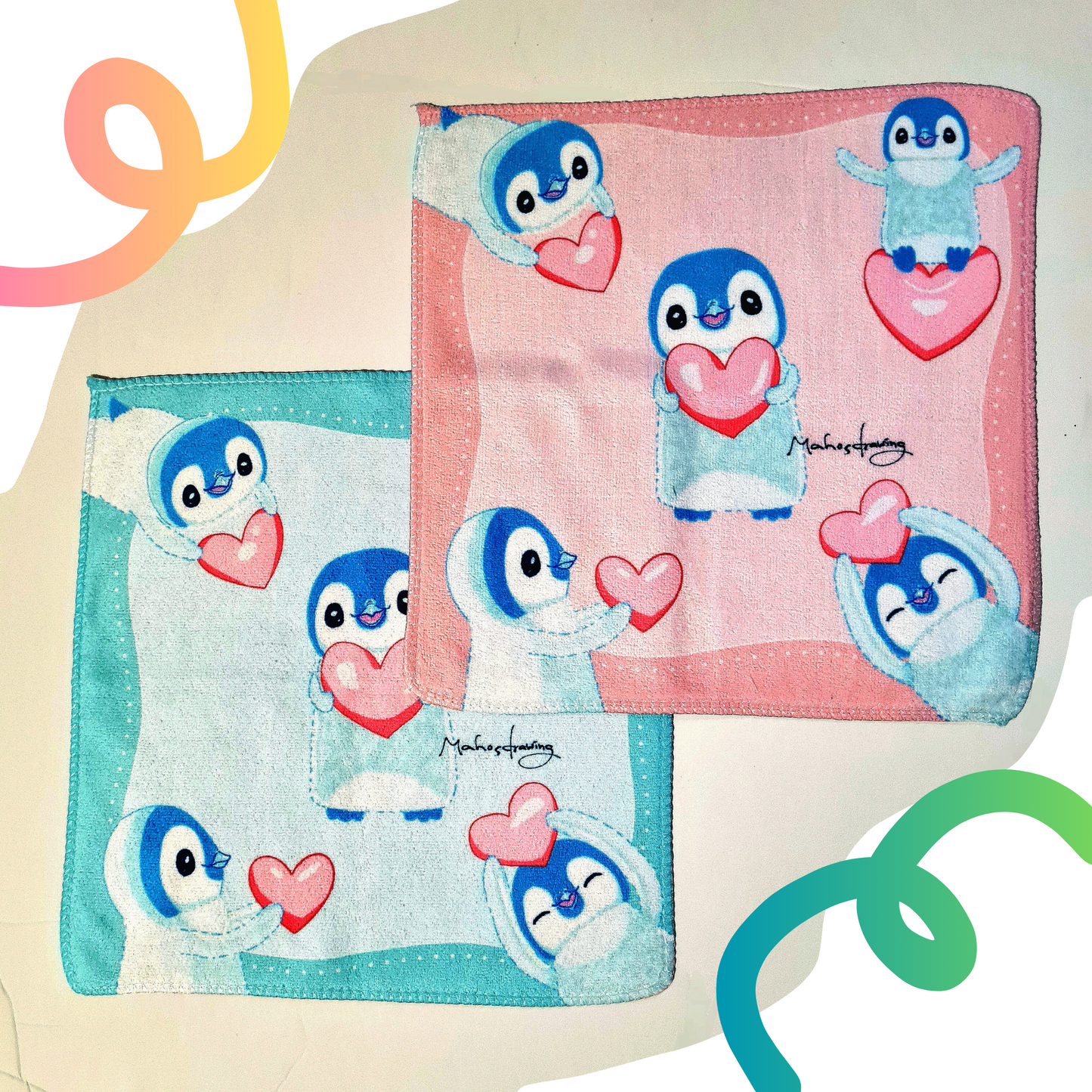 Reversible Heart Pipin Hand Towel