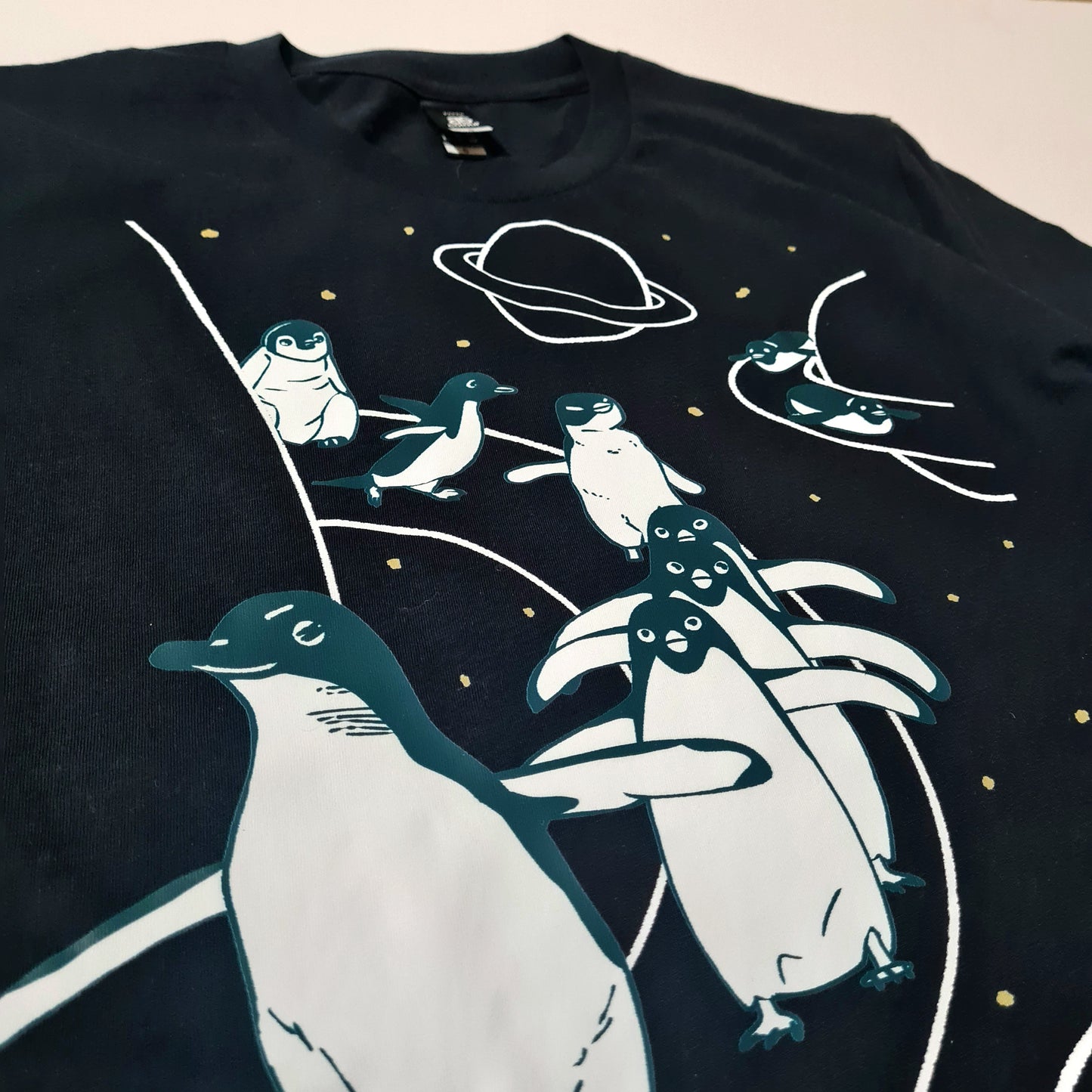 Walking Penguins Black T-shirt