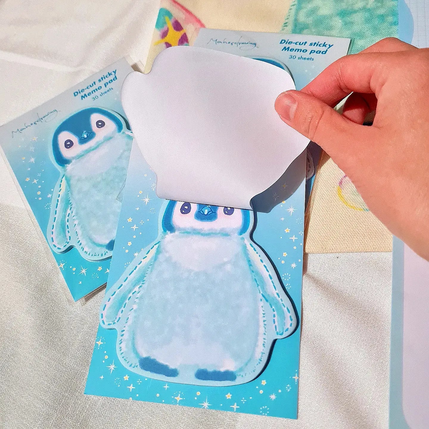 Pipin the Penguin die-cut sticky Memo Pad A6(50 sheets)