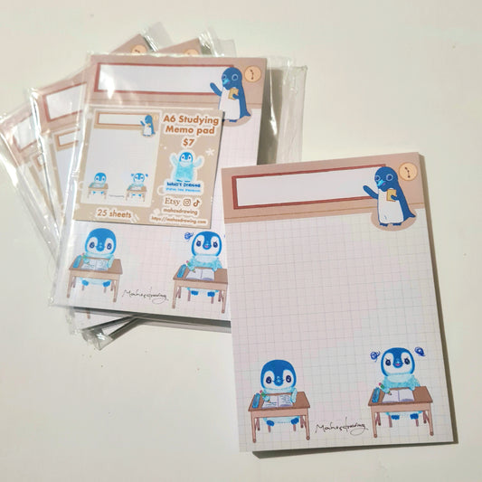 Studying Pipin the Penguin Memo Pad A6(1 designs × 25 sheets each)